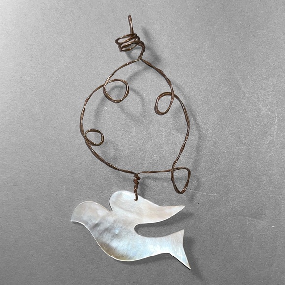 Seashell Peace Dove Ornament - Picture 3 of 3